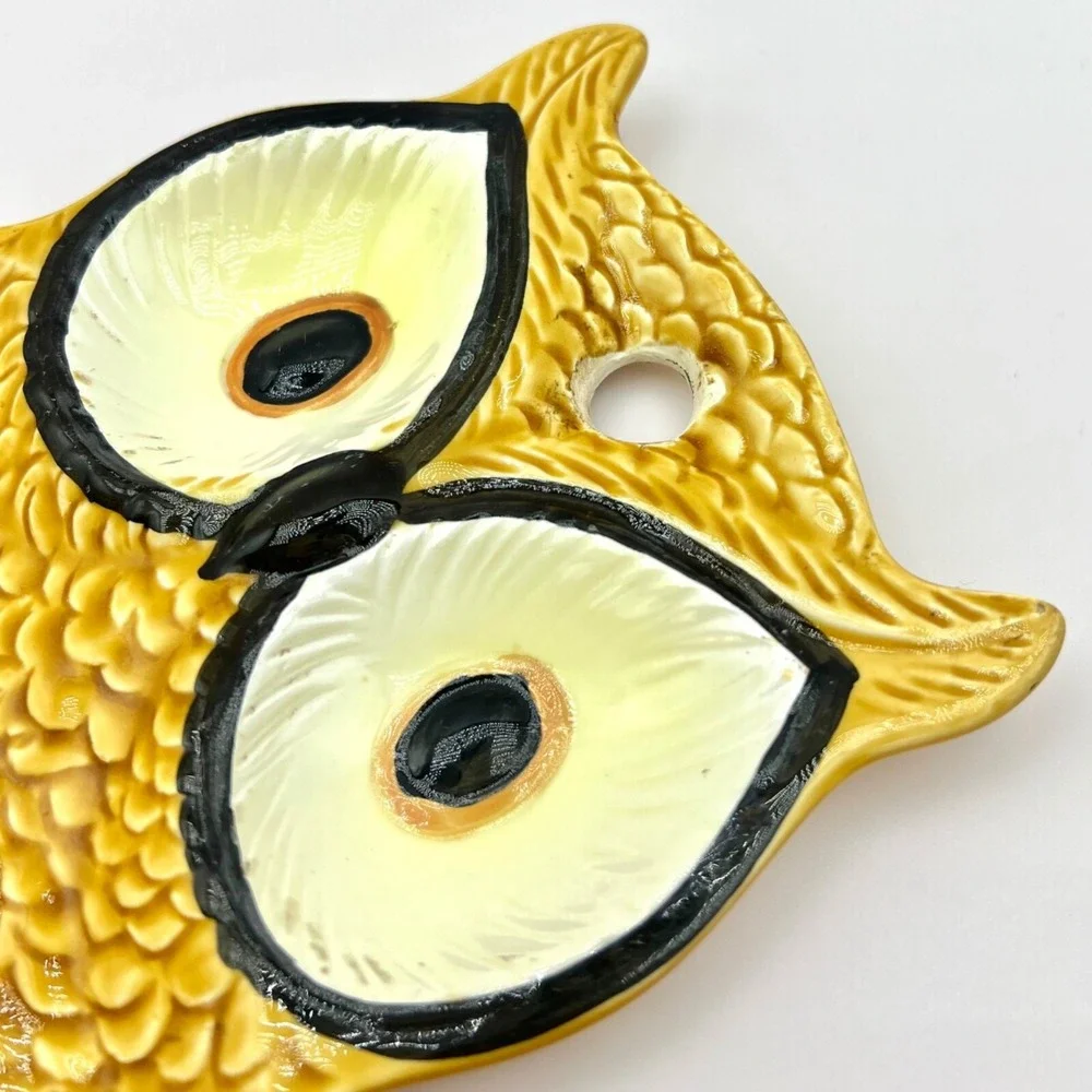Vintage Florida Souvenir Owl‎ Spoon Rest Oranges Ceramic Trivet Wall Art 4